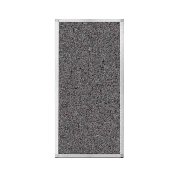 Hush Panel Configurable Cubicle Partition 3' x 4' Charcoal Gray Fabric